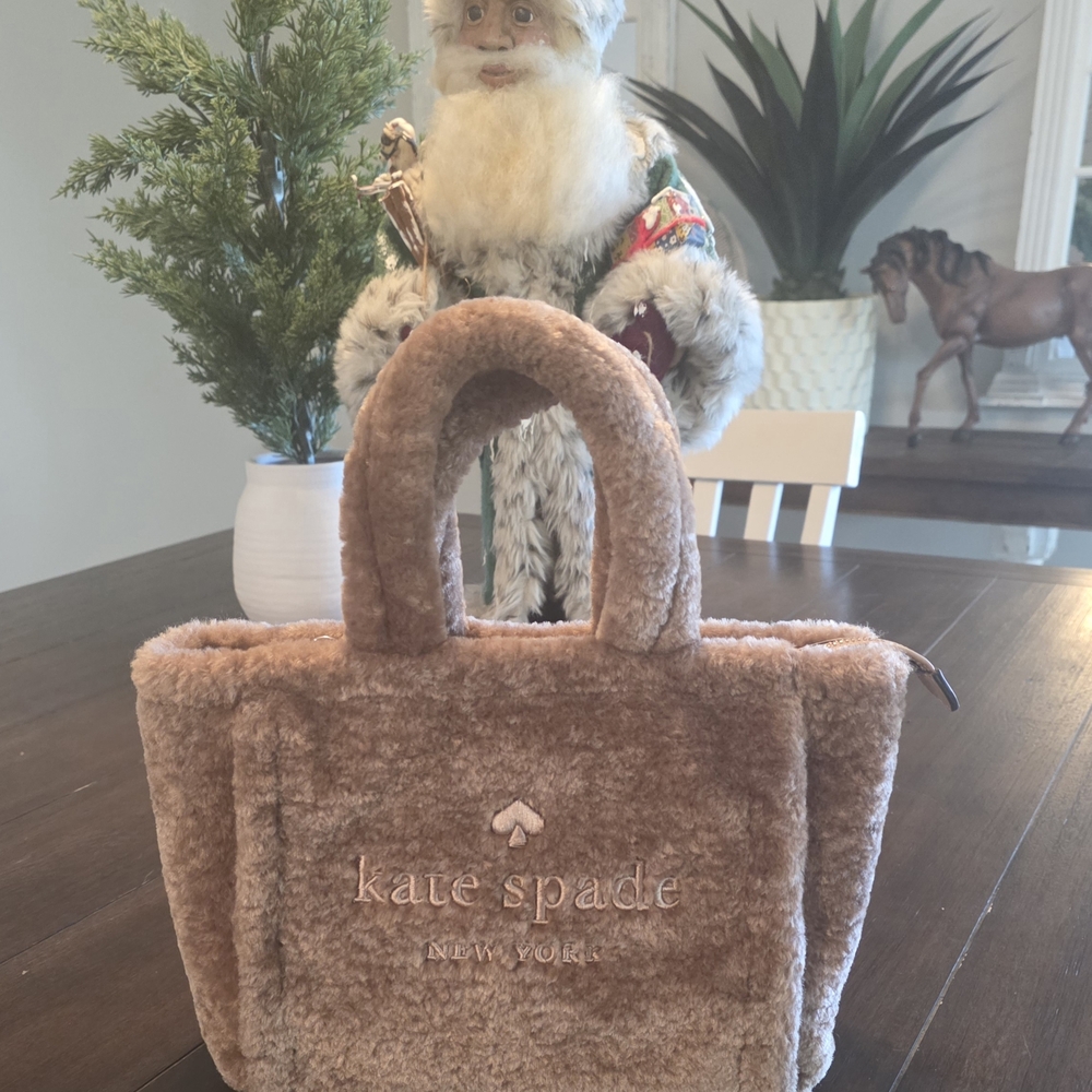 Kate Spade Brown Faux Fur Tote